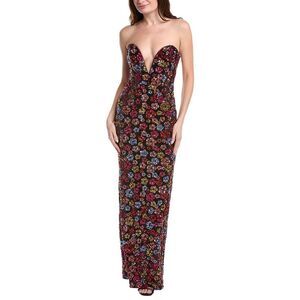 Marchesa Notte Womens  Embellished Column Gown